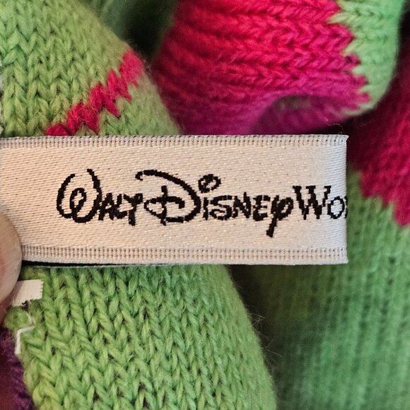 Disney Mickey Mouse Multicolored Long Scarf, Reversible Sides Peace Love Fringe - Picture 7 of 7